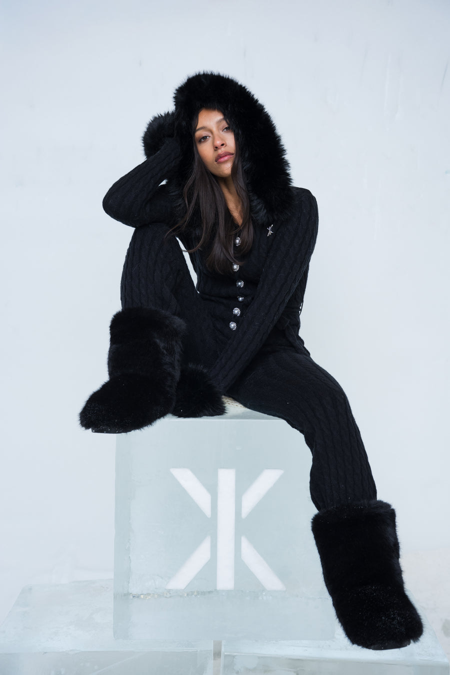 Chalet fitted Jumpsuit | Black