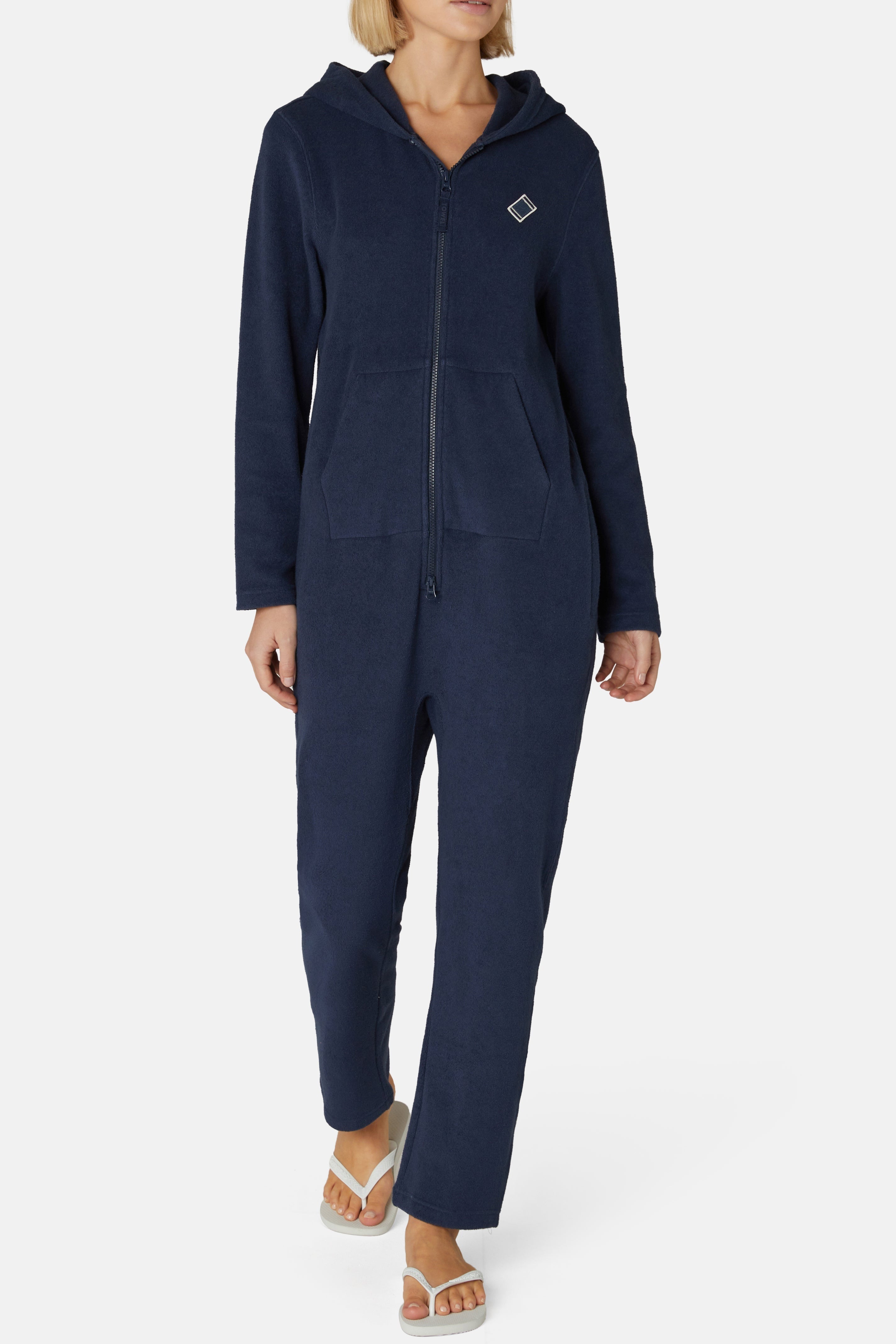 Towel Club Long Jumpsuit Navy