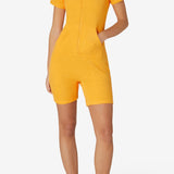 Towel Club Short Fitted Jumpsuit Orange