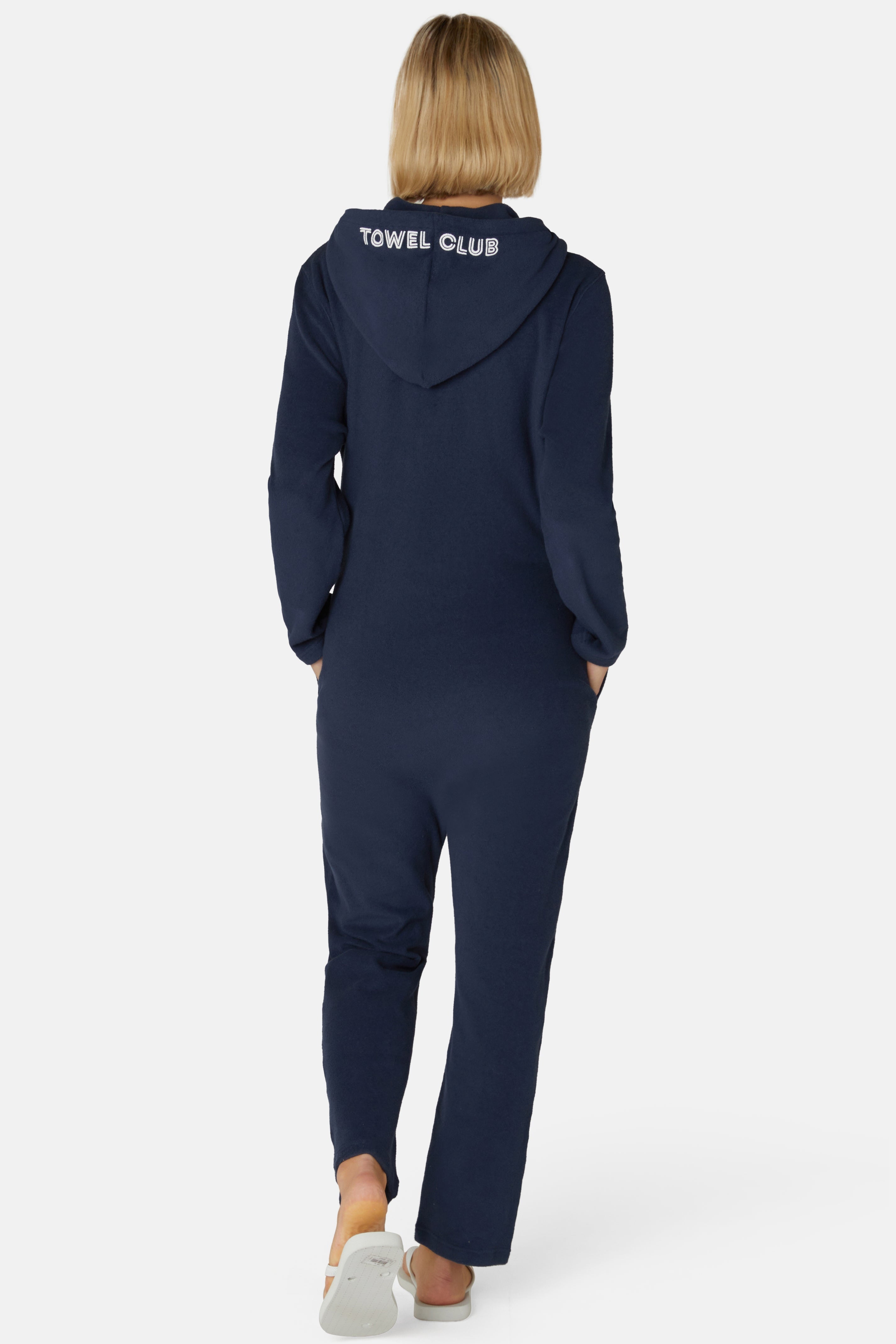 Towel Club Long Jumpsuit Navy