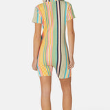 Towel Club Short Fitted Jumpsuit Stripe