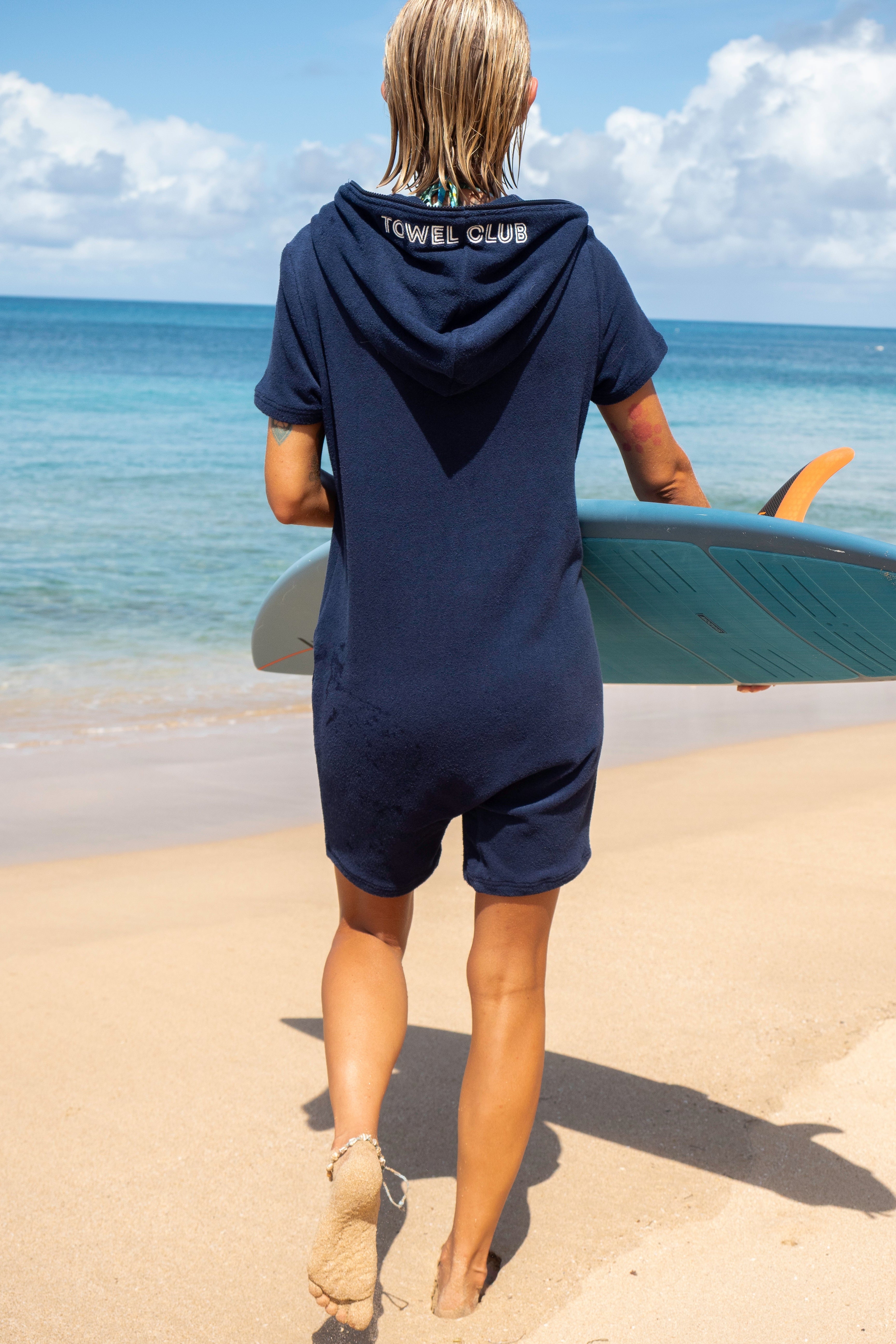 Towel Club Shortsleeve Jumpsuit Navy
