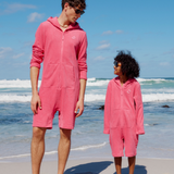 Towel Club Short Jumpsuit Dark Pink
