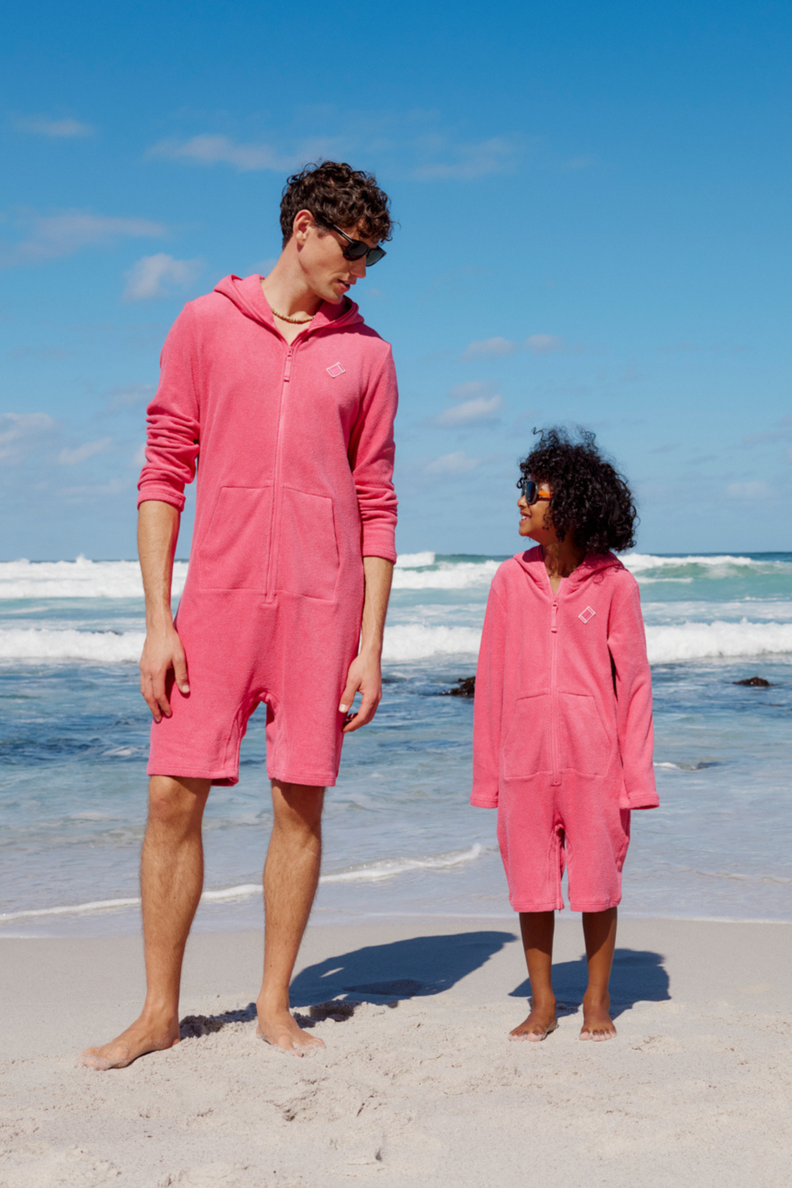 Towel Club Short Jumpsuit Dark Pink