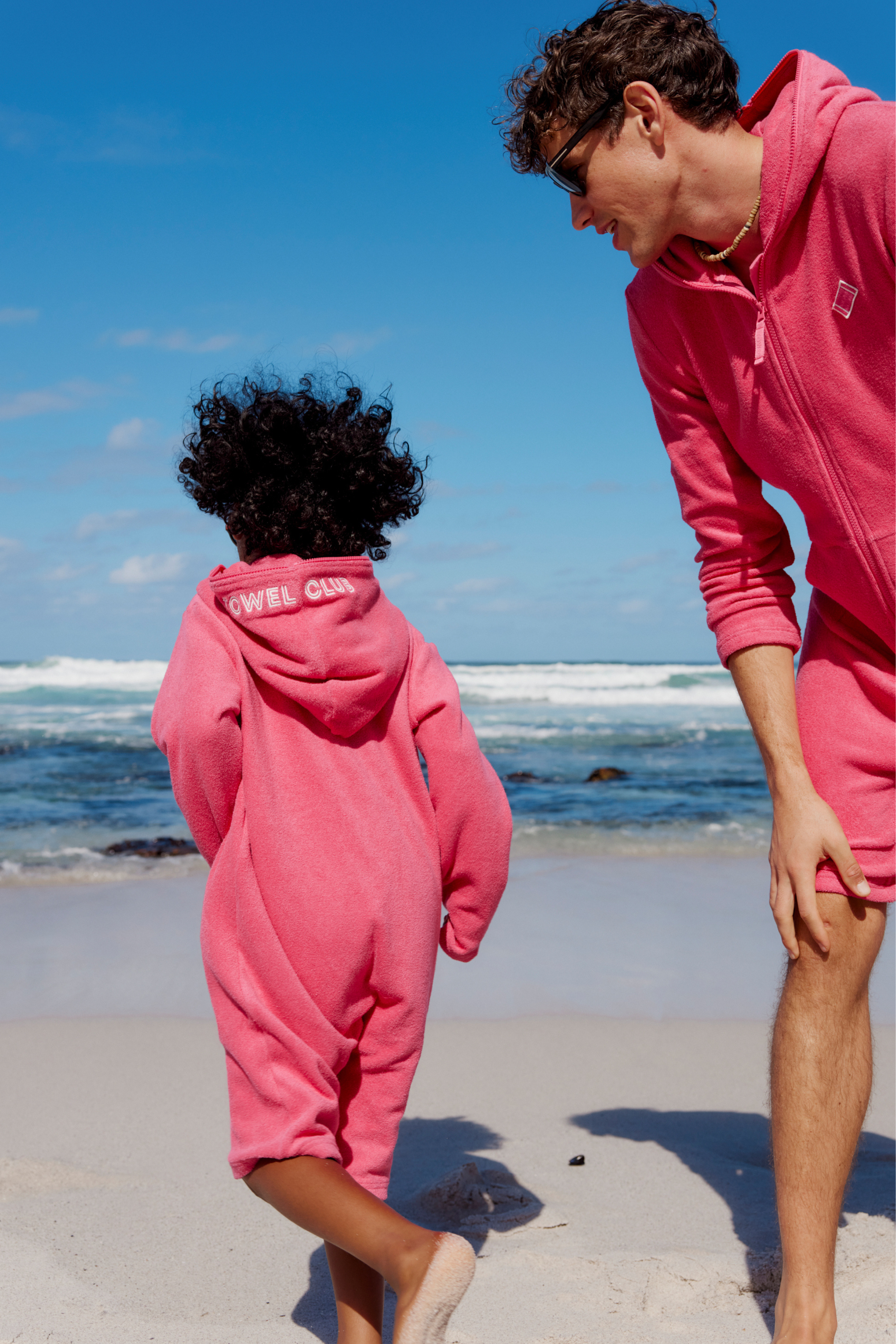Towel Club Short KIDS Jumpsuit Dark Pink