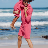 Towel Club Short Jumpsuit Dark Pink
