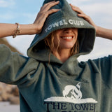 Towel Club Poncho Short Jumpsuit Dusty Green