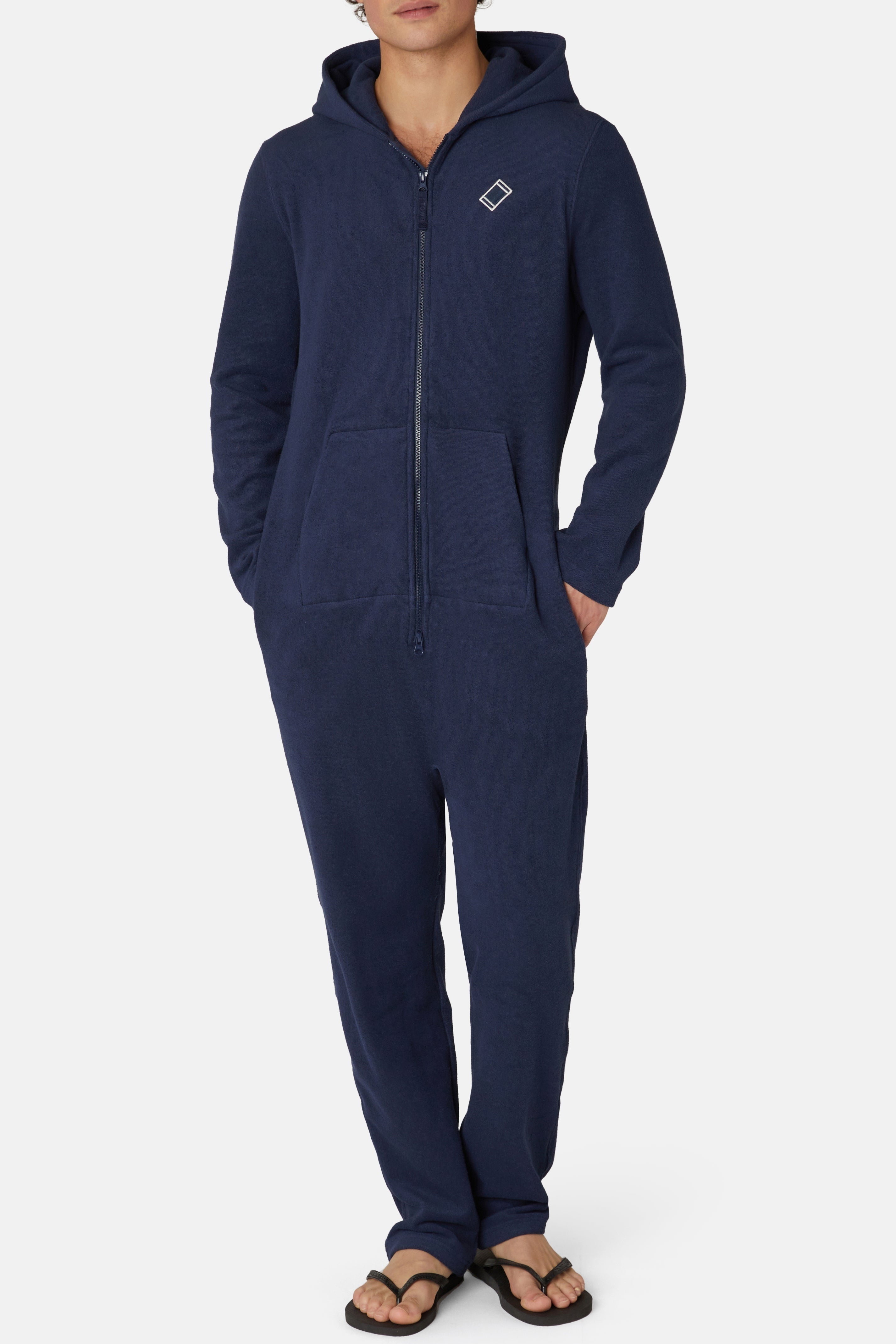 Towel Club Long Jumpsuit Navy