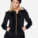 Alps Soft Velvet Fitted Jumpsuit Black