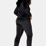 Alps Soft Velvet Fitted Jumpsuit Black