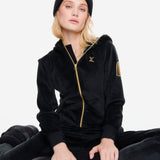 Alps Soft Velvet Fitted Jumpsuit Black