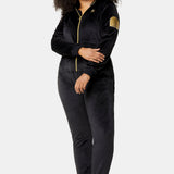Alps Soft Velvet Fitted Jumpsuit Black