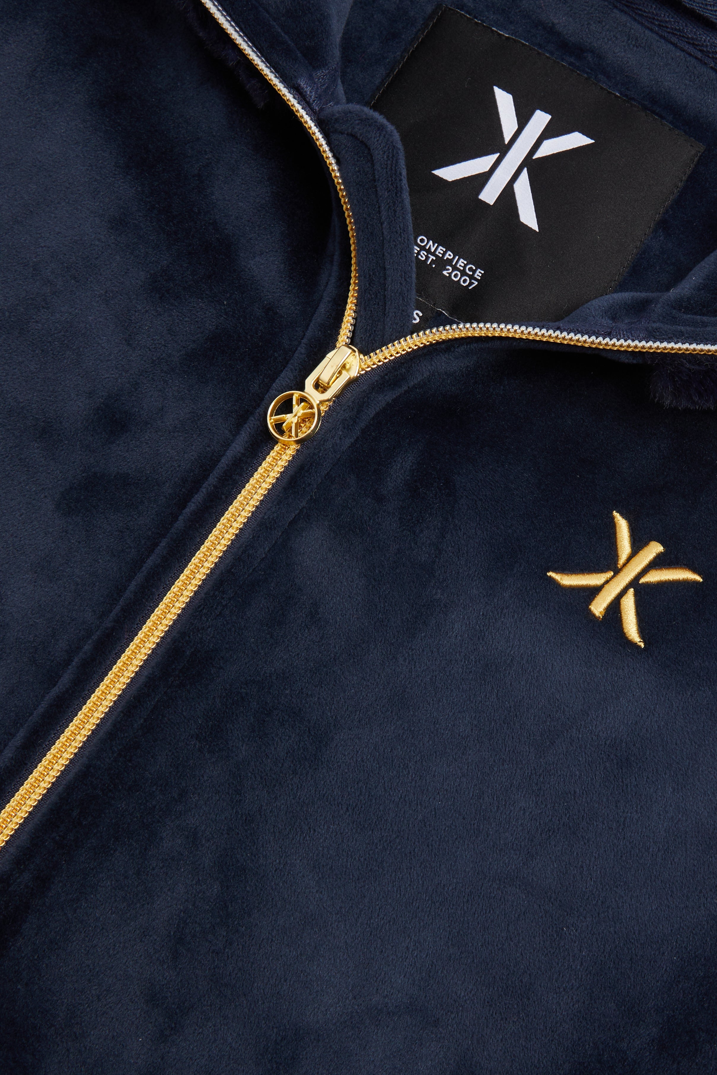 Alps Soft Velvet Fitted Jumpsuit Navy