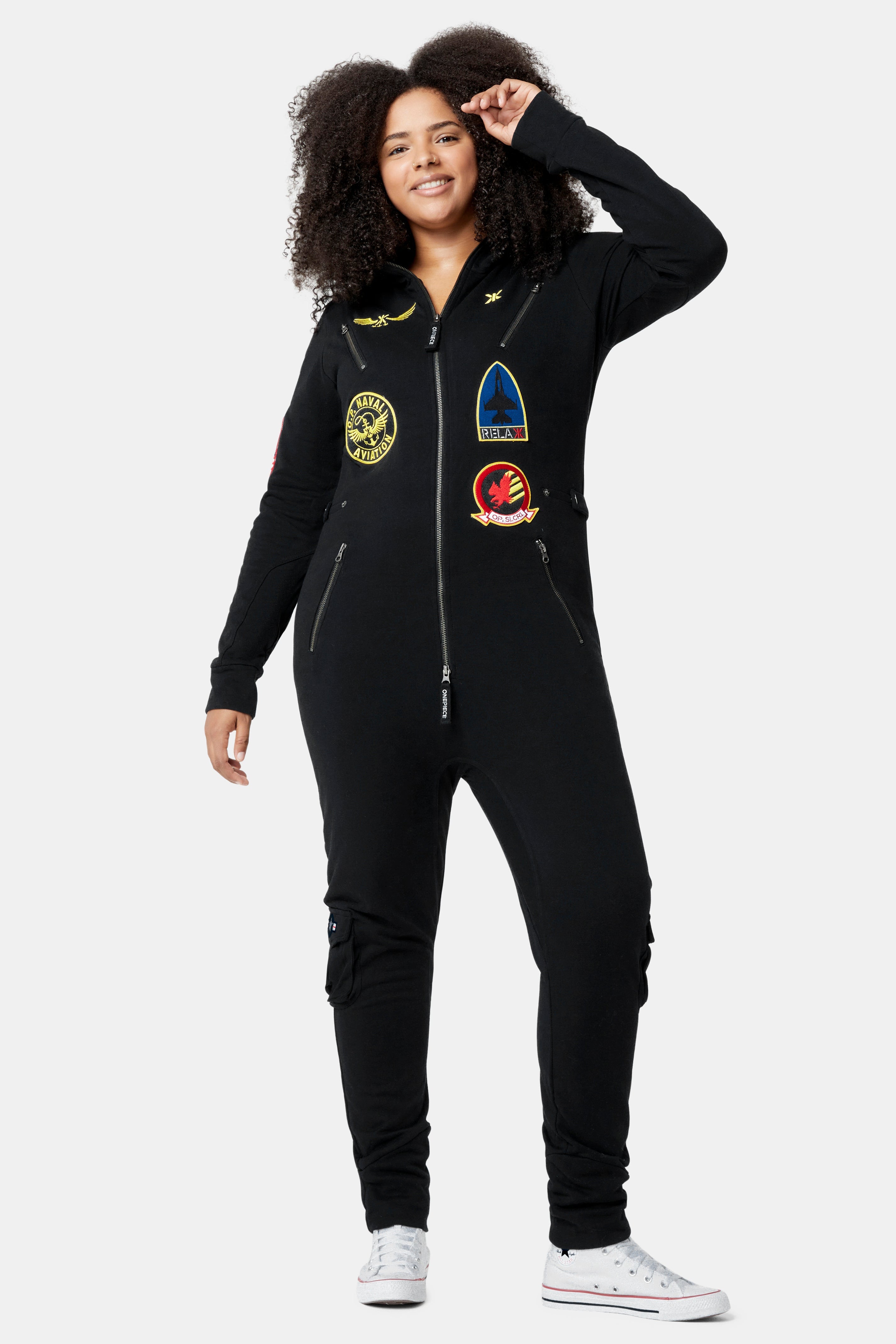 Aviator Onesie Black