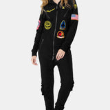 Aviator Onesie Black