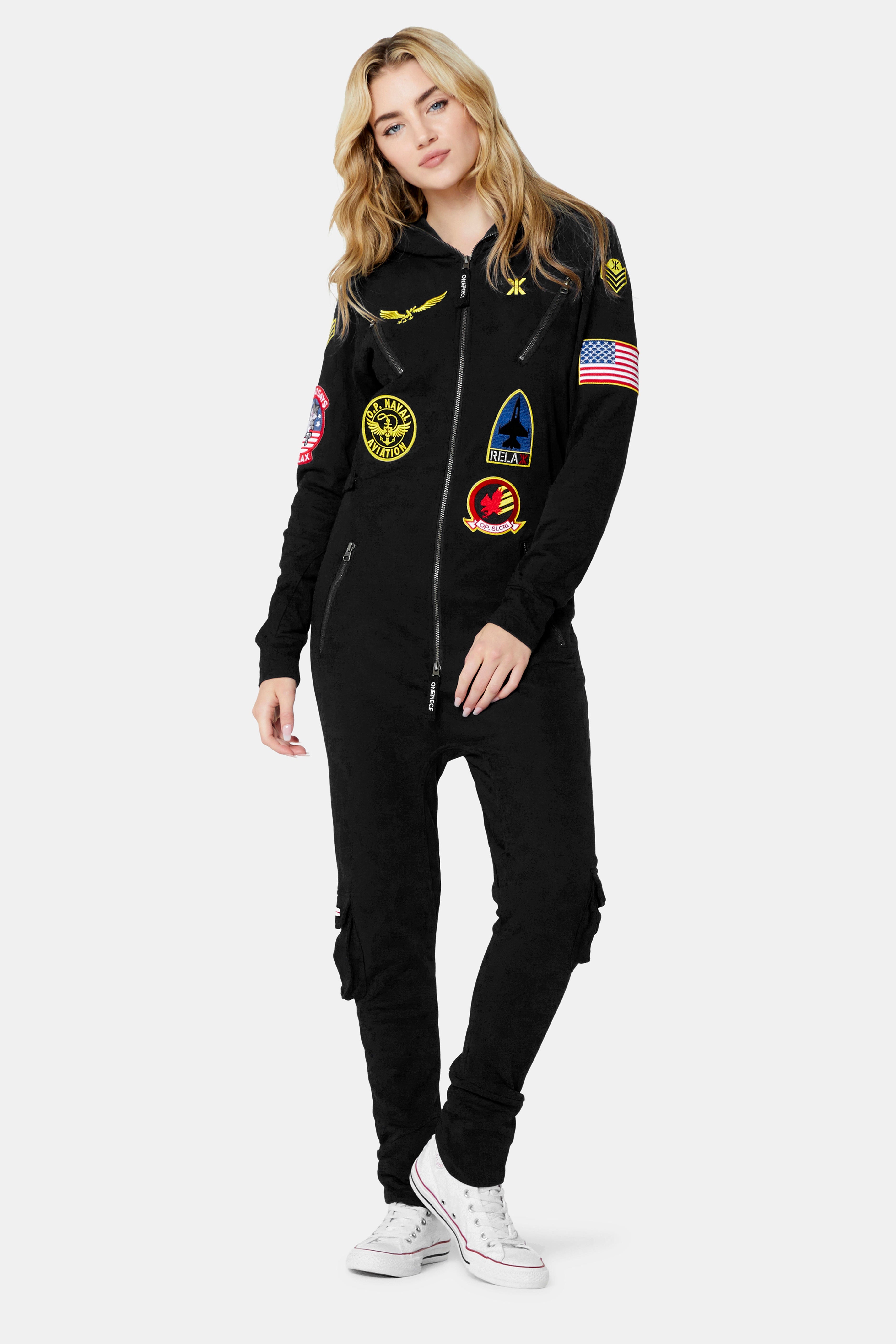 Aviator Onesie Black