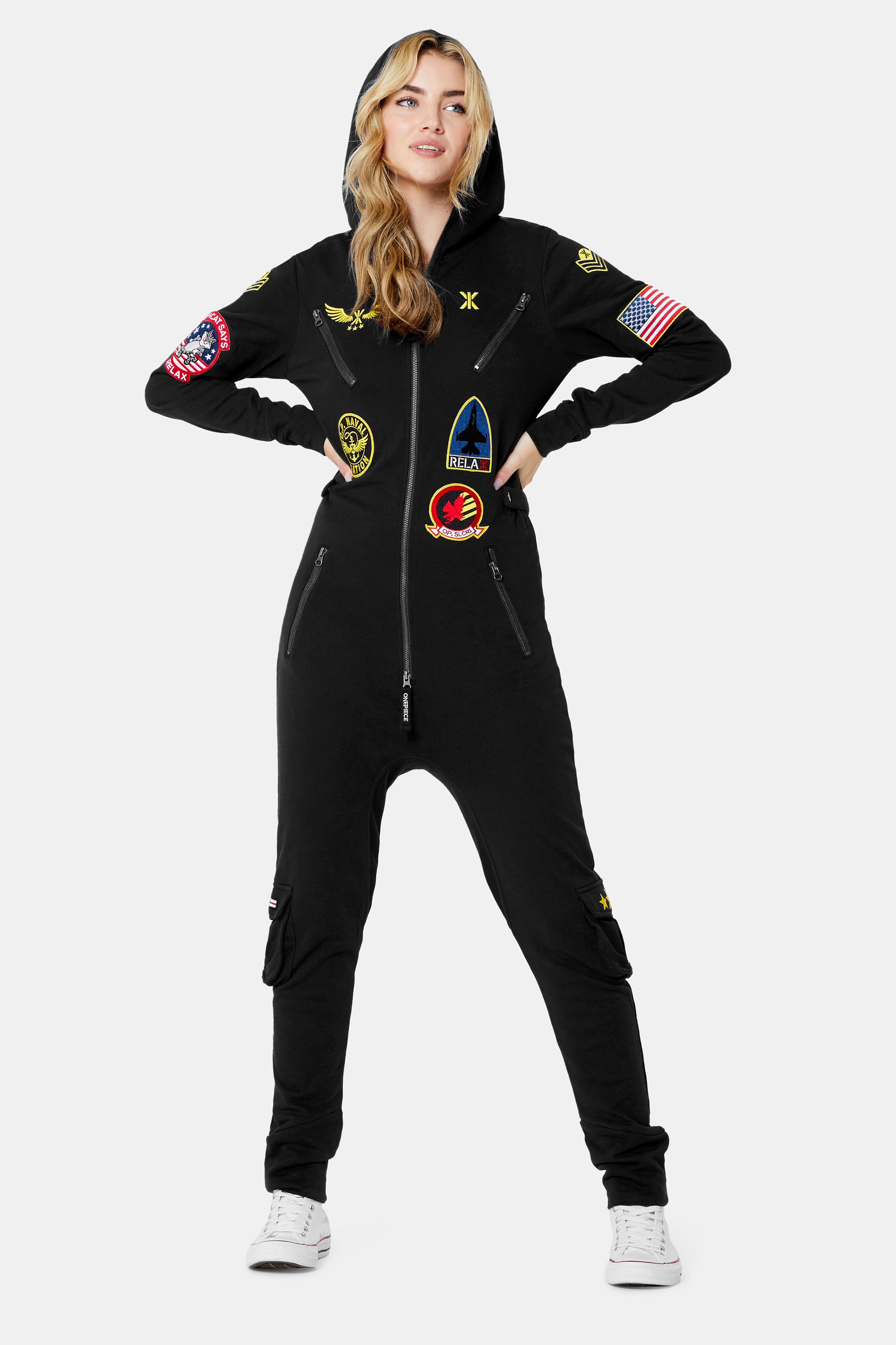 Aviator Onesie Black