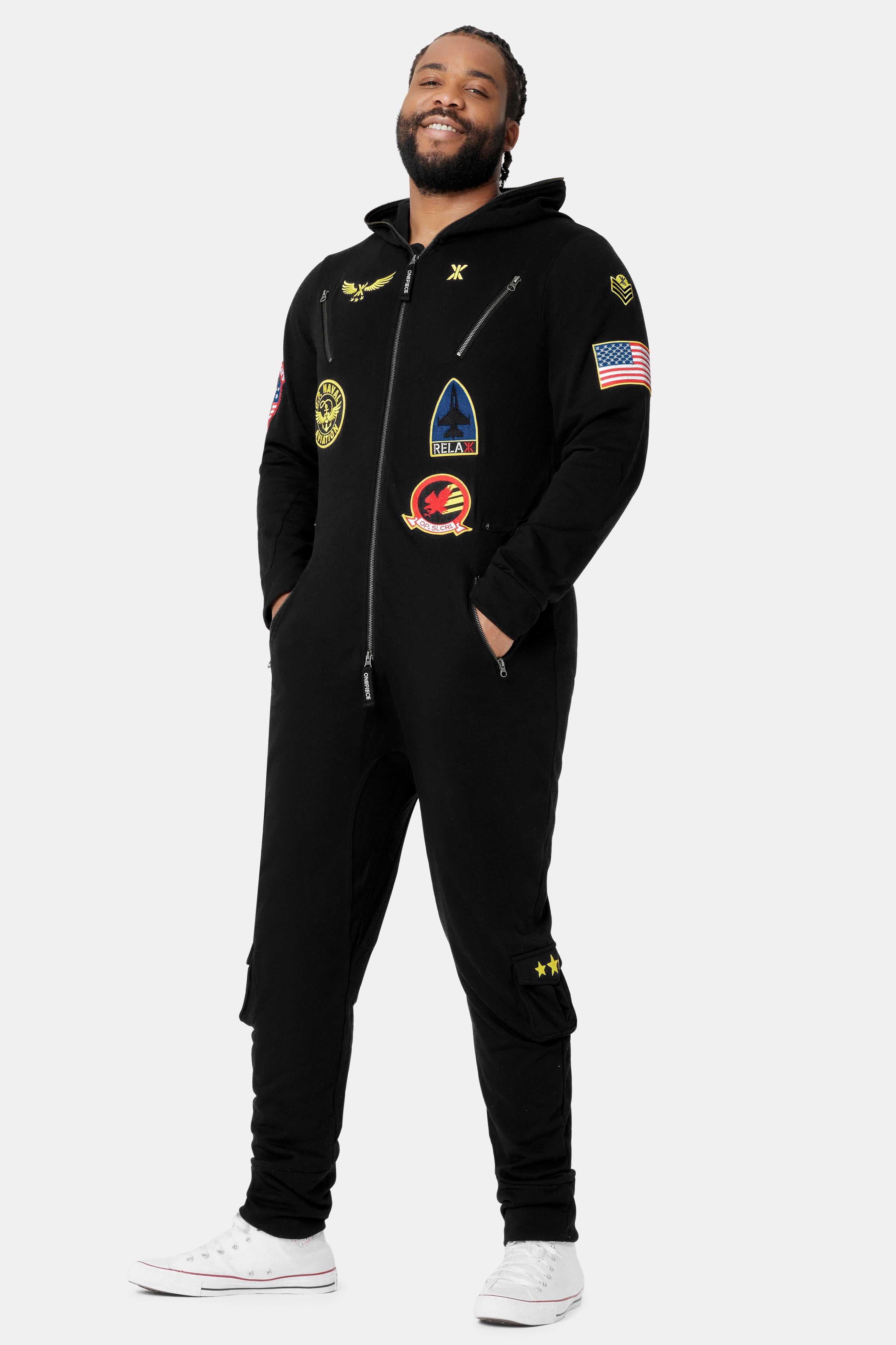 Aviator Onesie Black