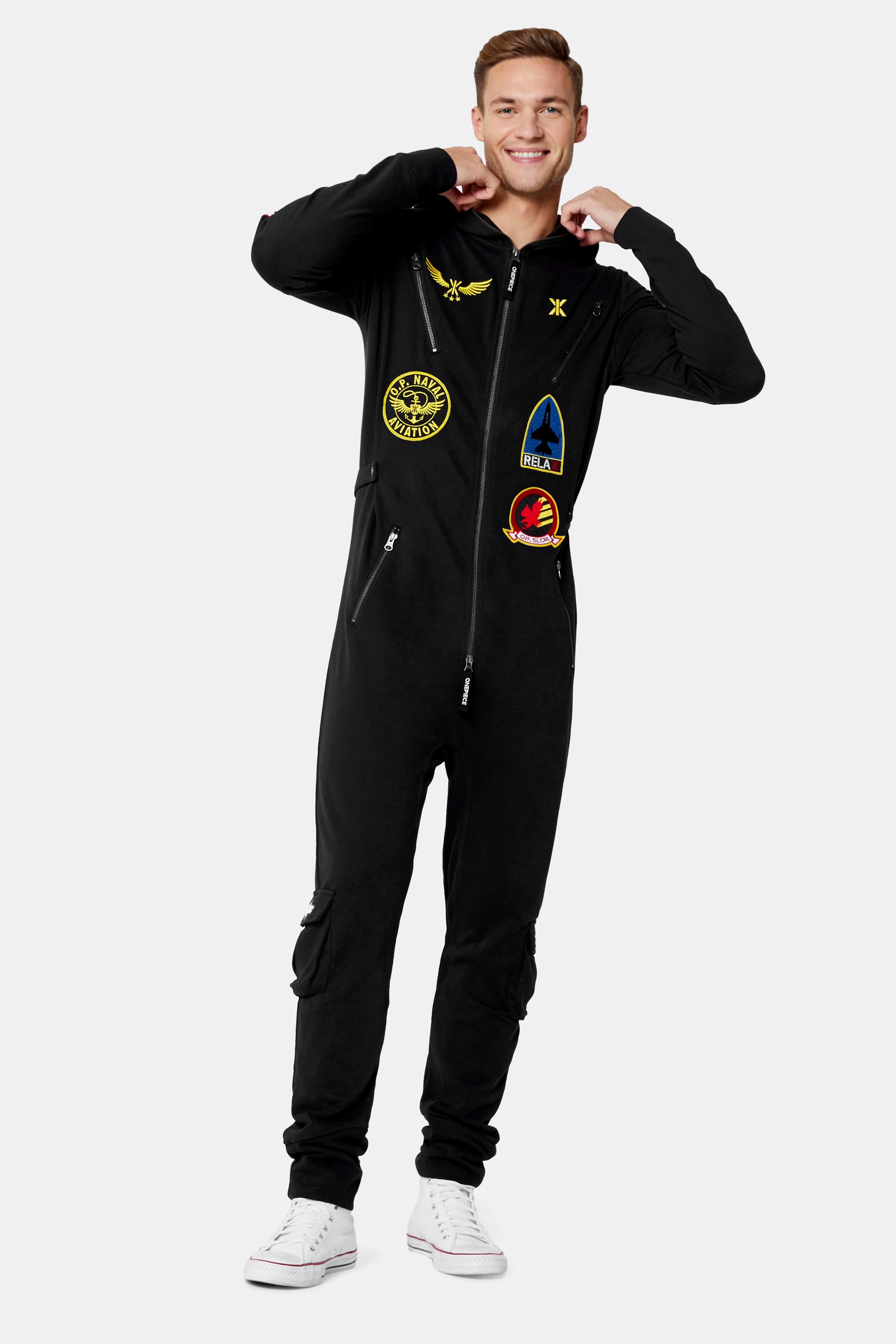 Aviator Onesie Black