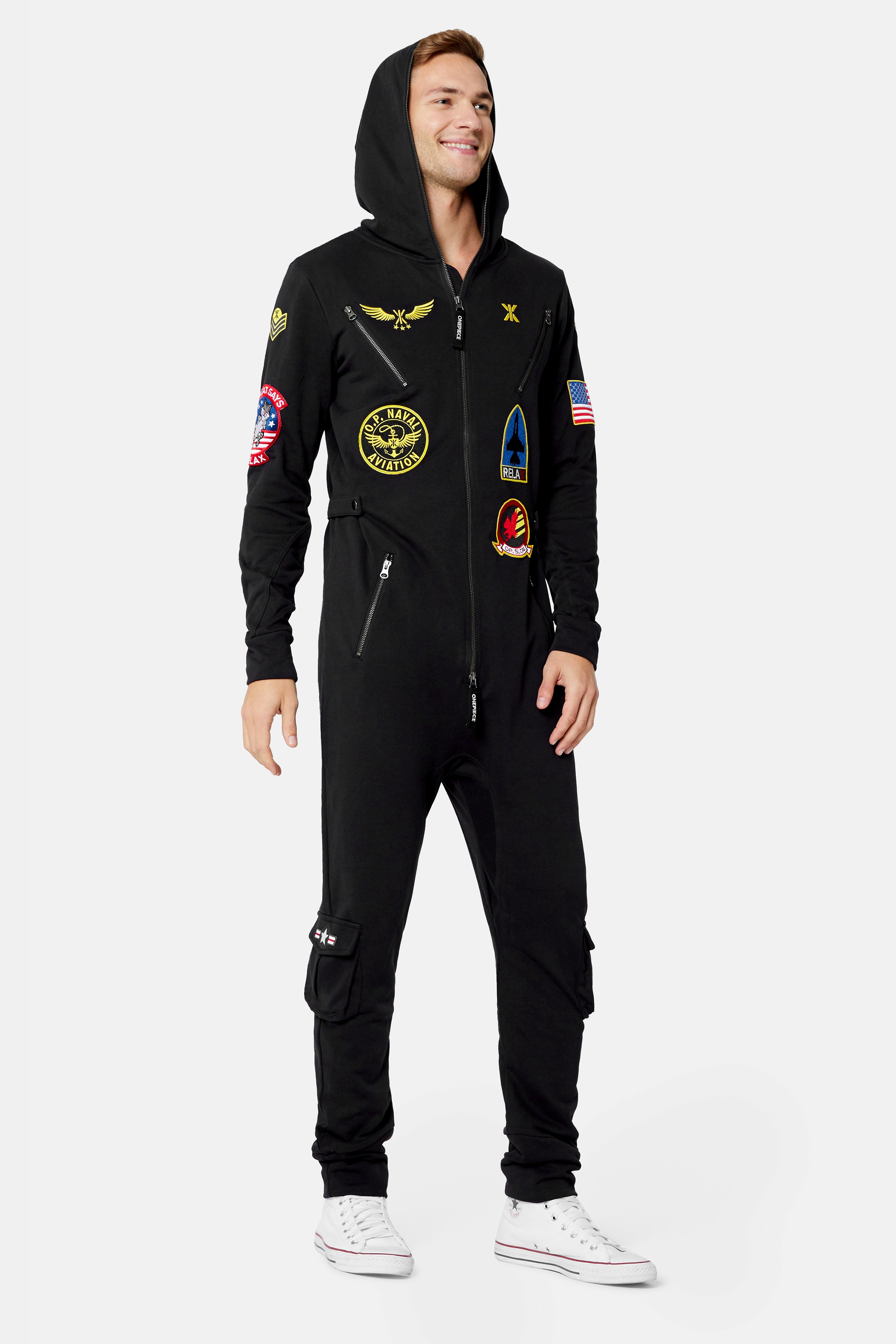 Aviator Onesie Black