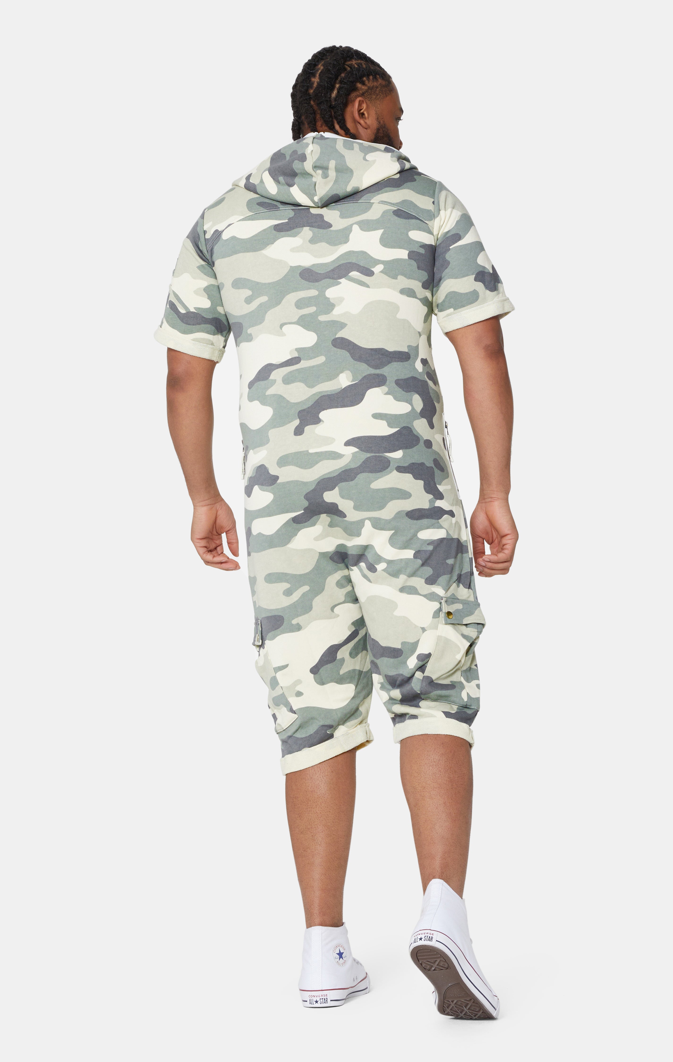 Cargo Short Jumpsuit Army Camo