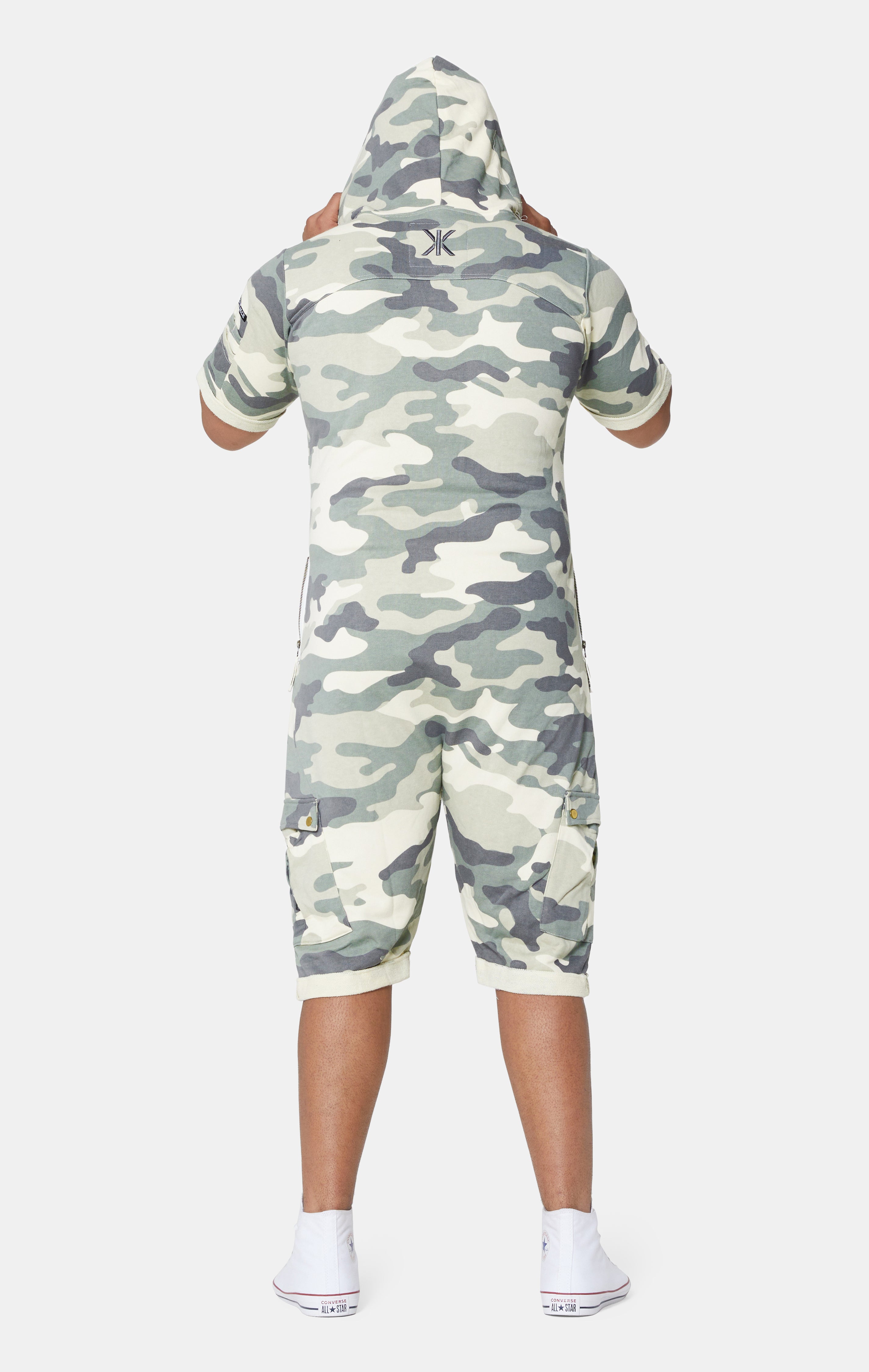 Cargo Short Jumpsuit Army Camo