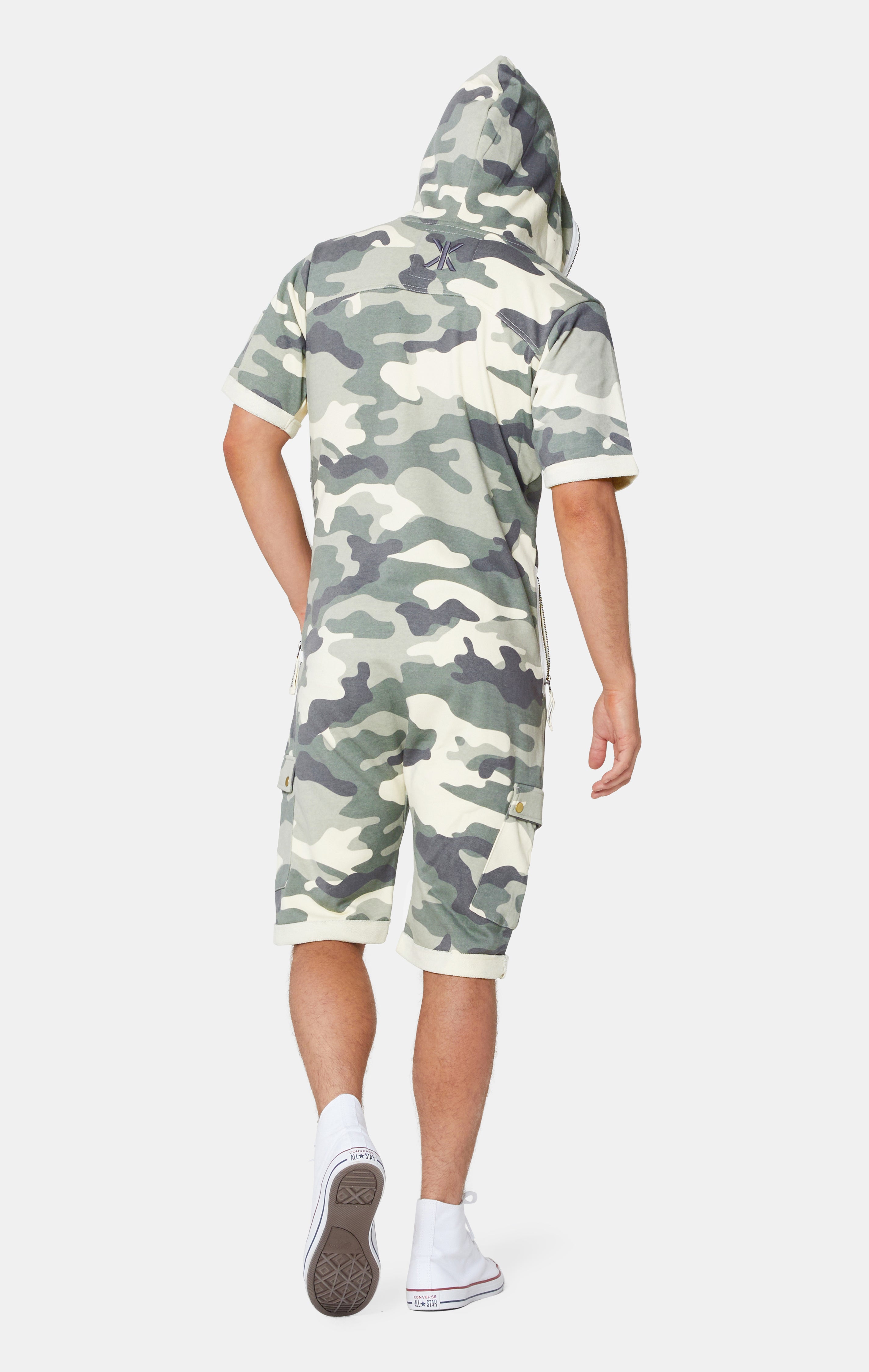 Cargo Short Jumpsuit Army Camo
