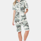 Cargo Short Jumpsuit Army Camo