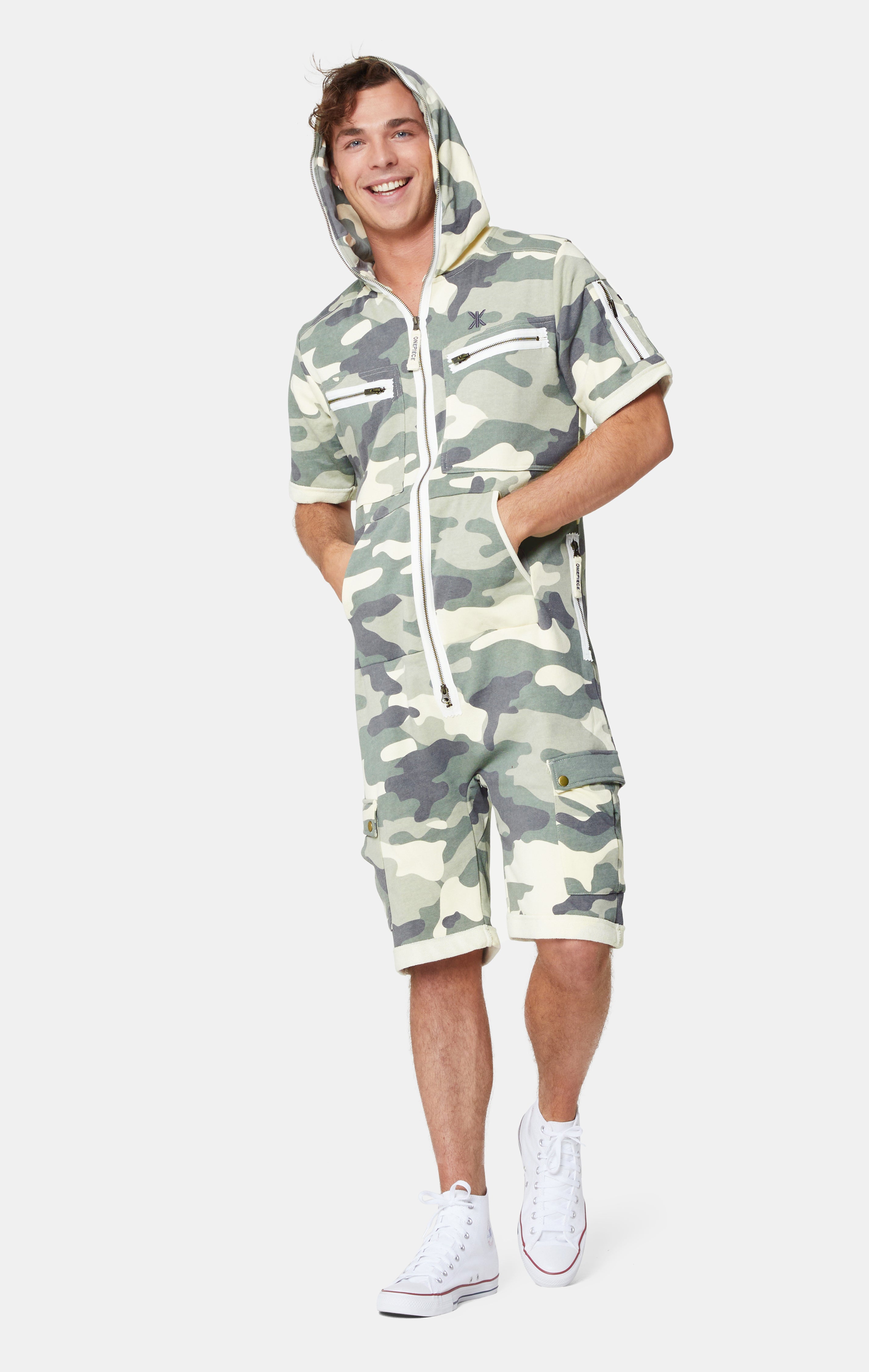 Cargo Short Jumpsuit Army Camo