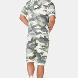 Cargo Short Jumpsuit Army Camo
