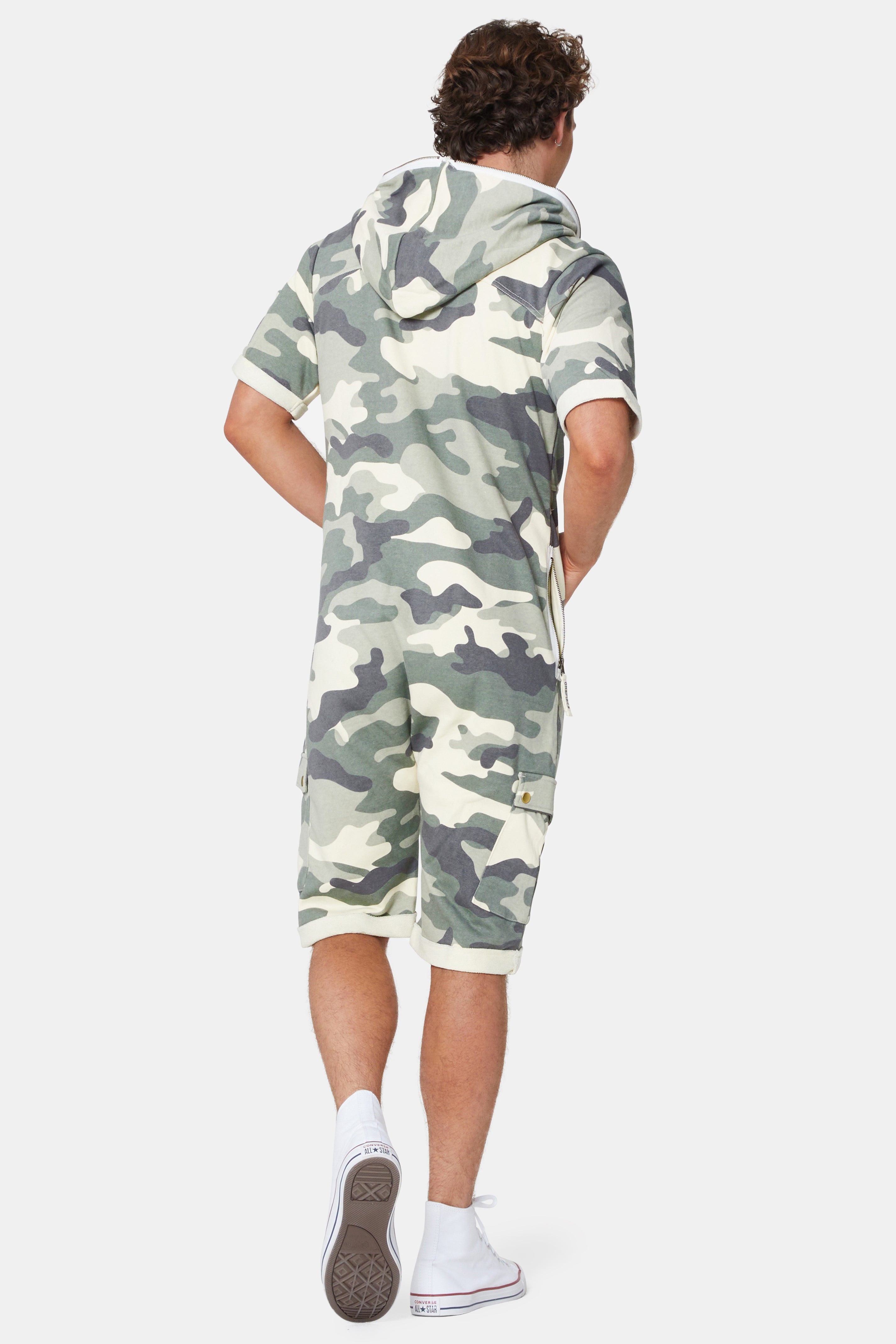Cargo Short Jumpsuit Army Camo