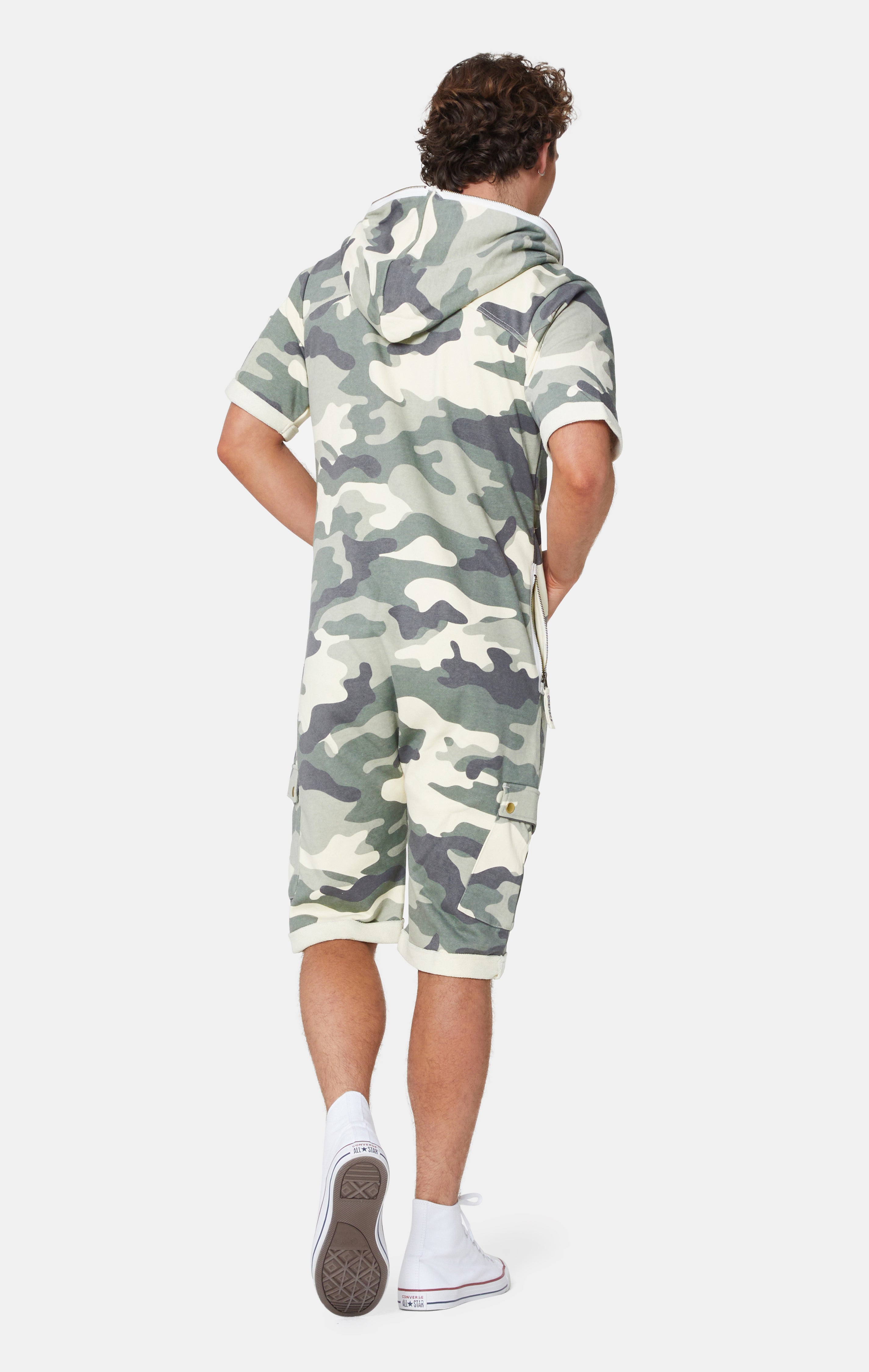 Cargo Short Jumpsuit Army Camo