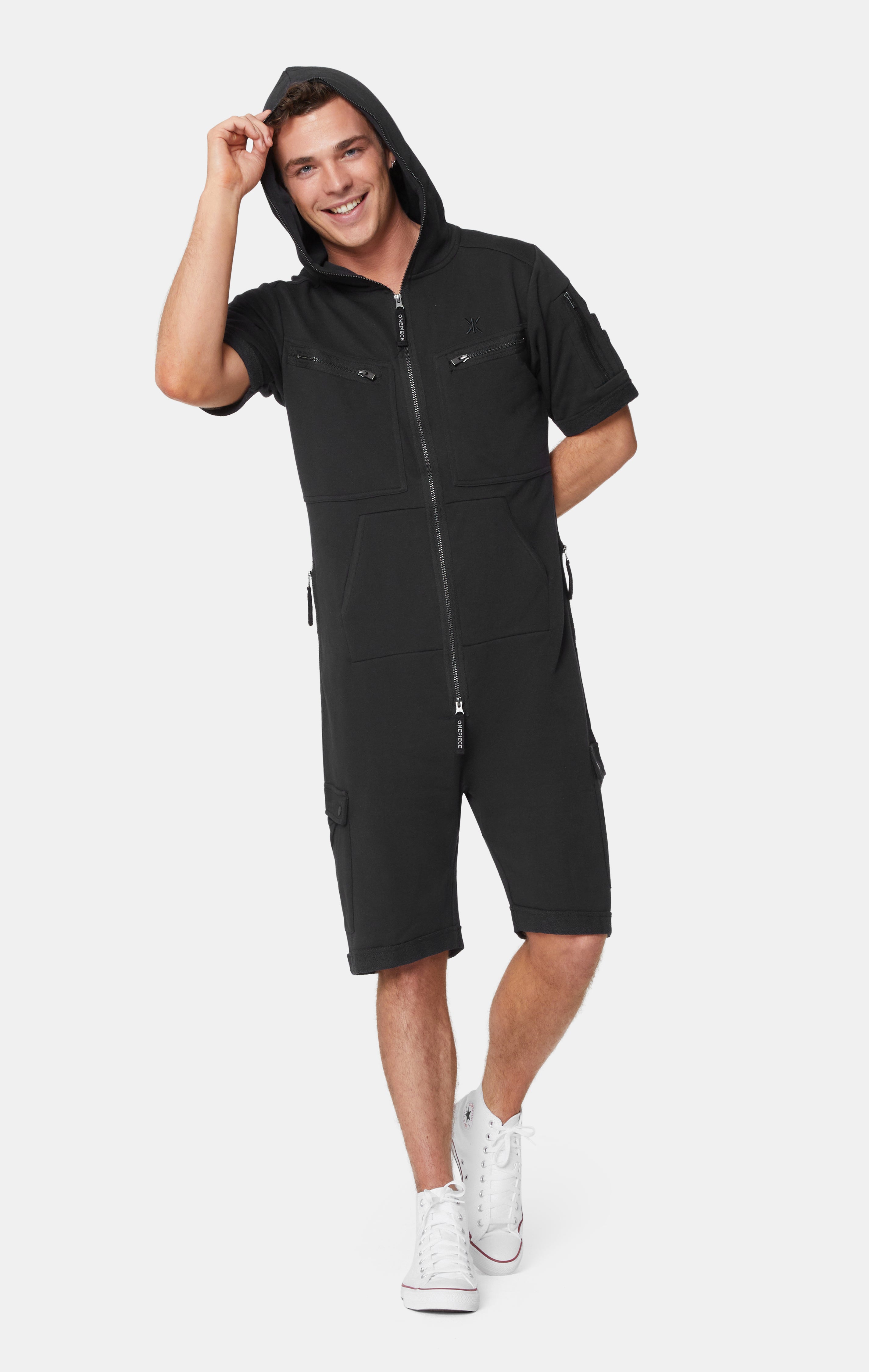 Cargo Short Jumpsuit Black