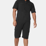 Cargo Short Jumpsuit Black