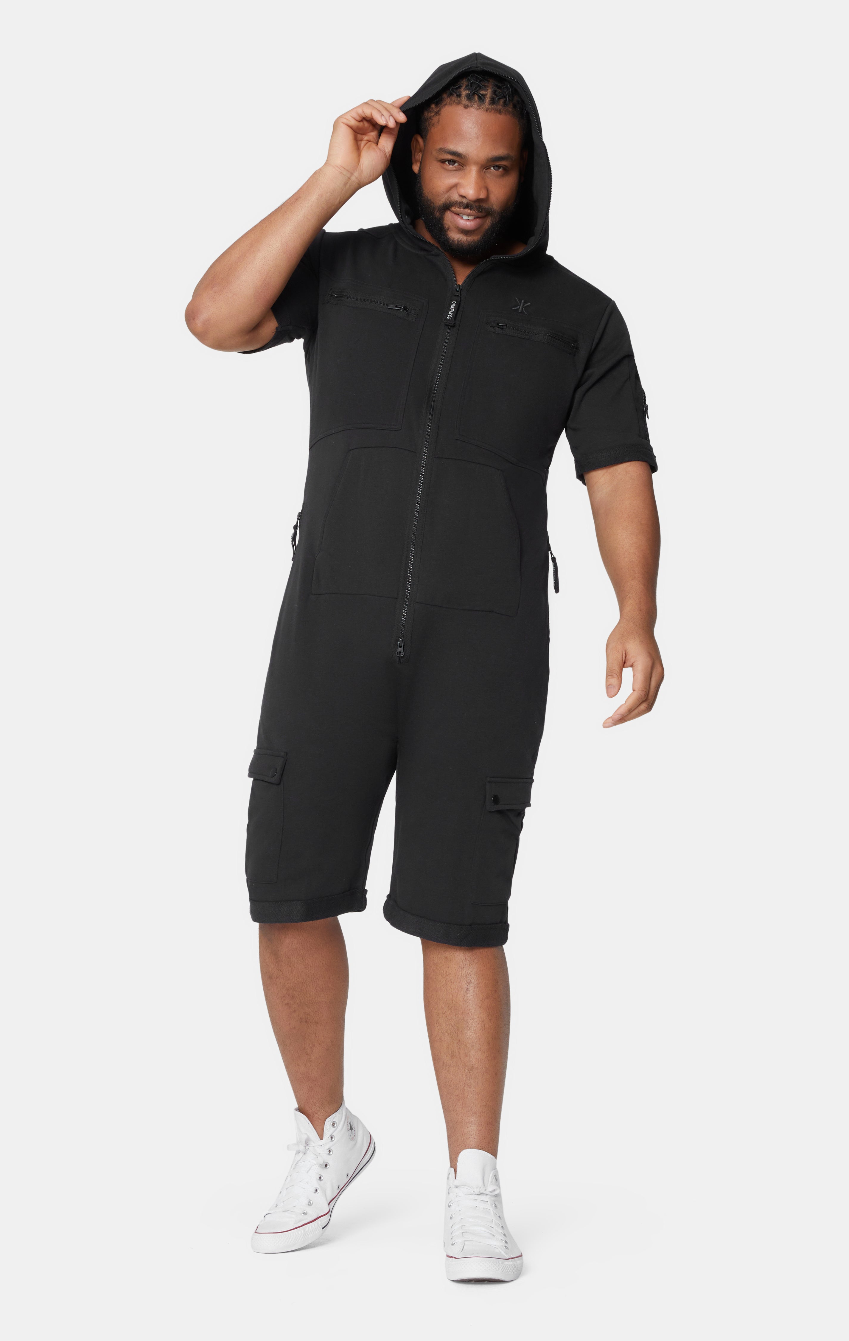 Cargo Short Jumpsuit Black