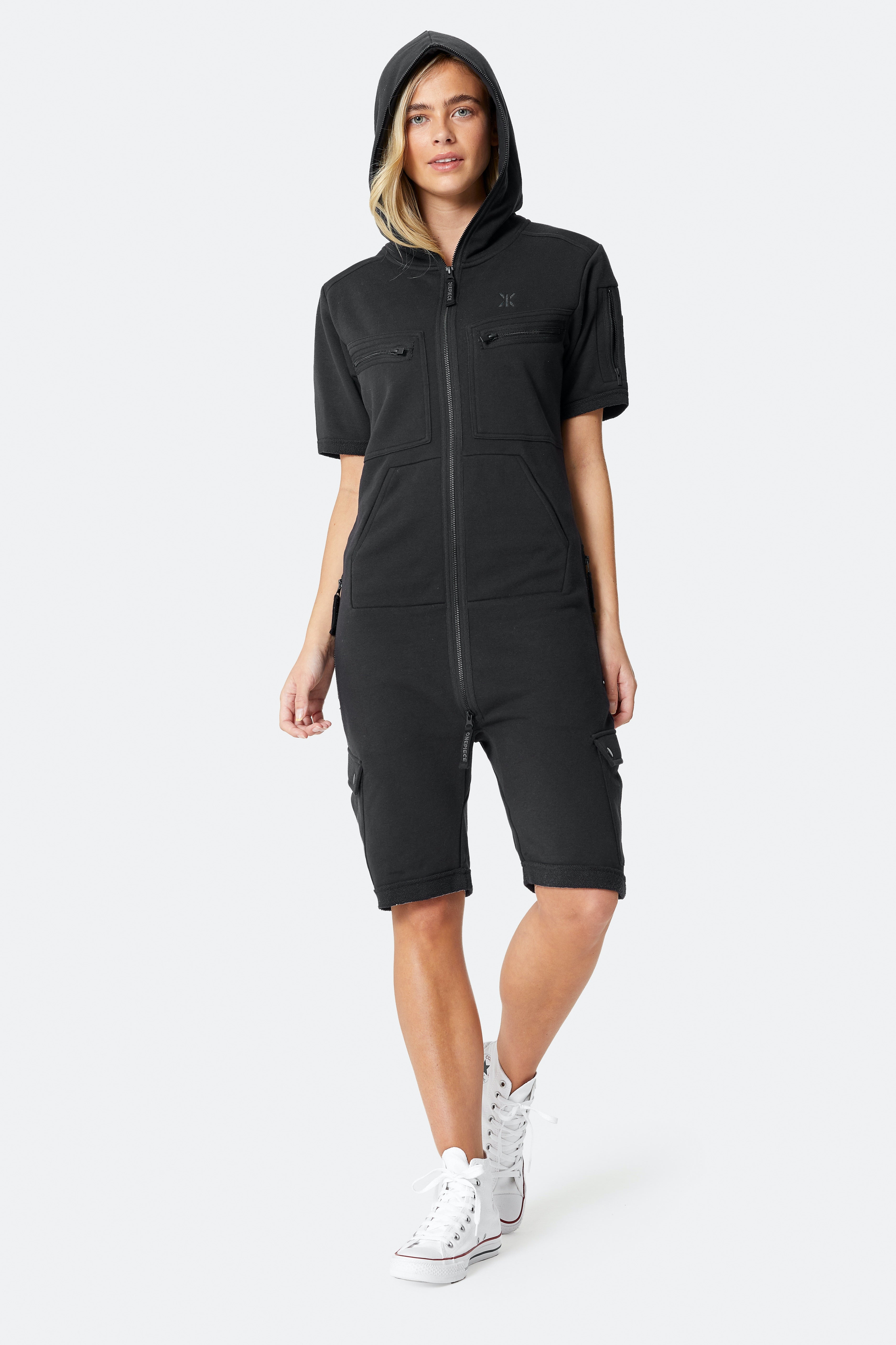 Cargo Short Jumpsuit Black