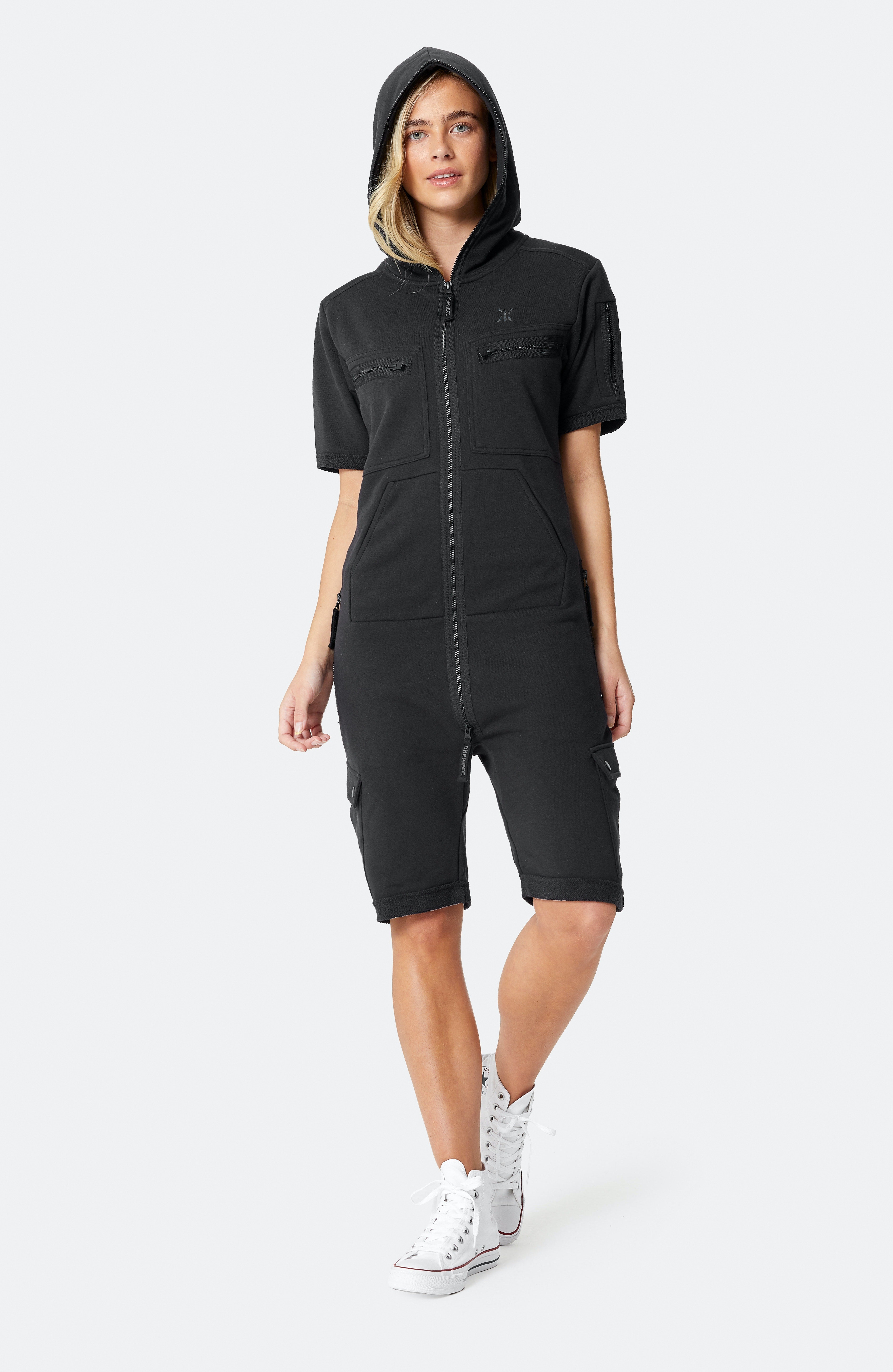 Cargo Short Jumpsuit Black