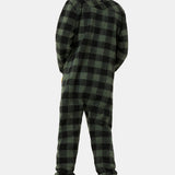 Checkered Fleece Jumpsuit Green