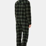 Checkered Fleece Jumpsuit Green