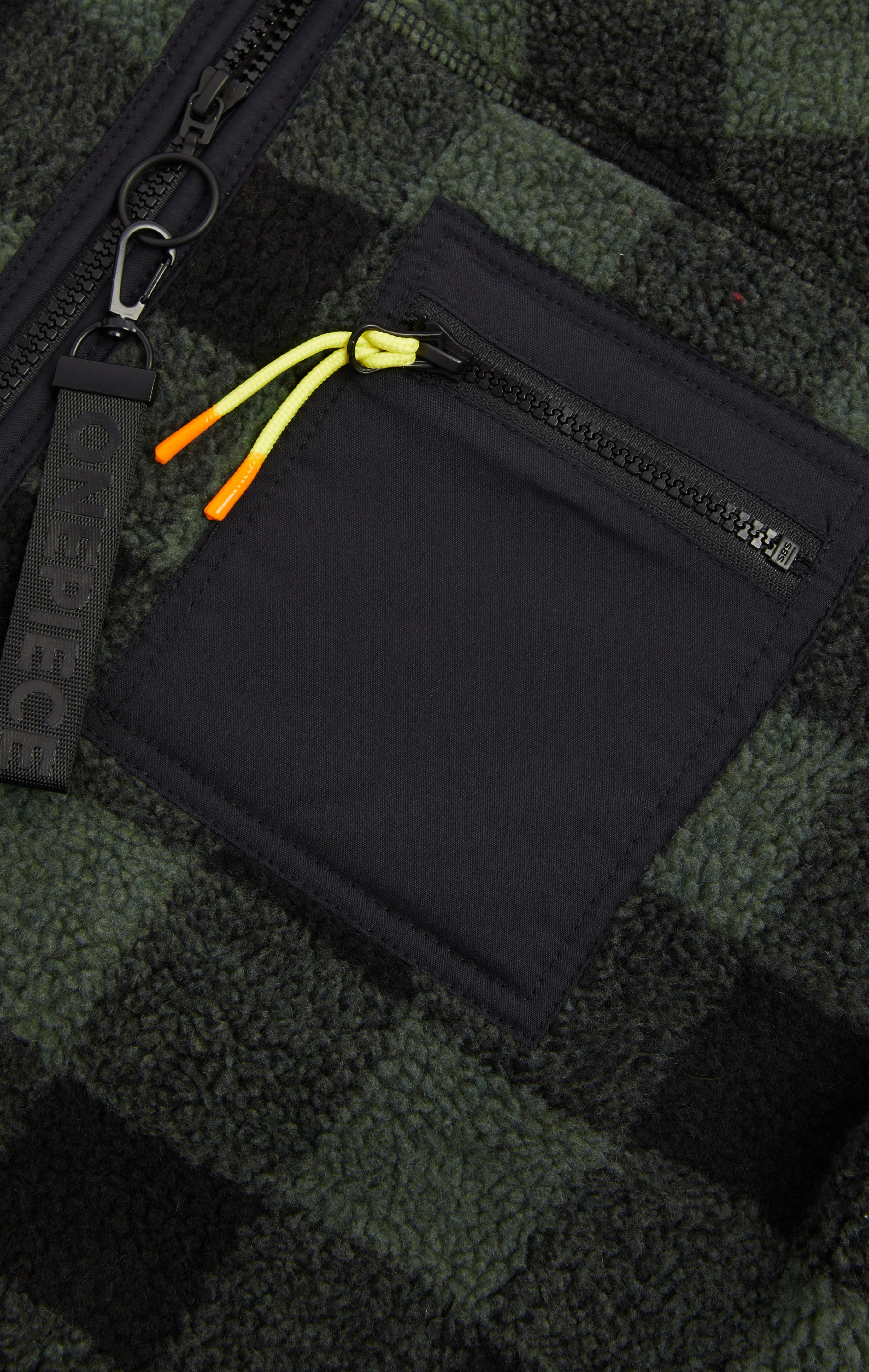Checkered Fleece Jumpsuit Green