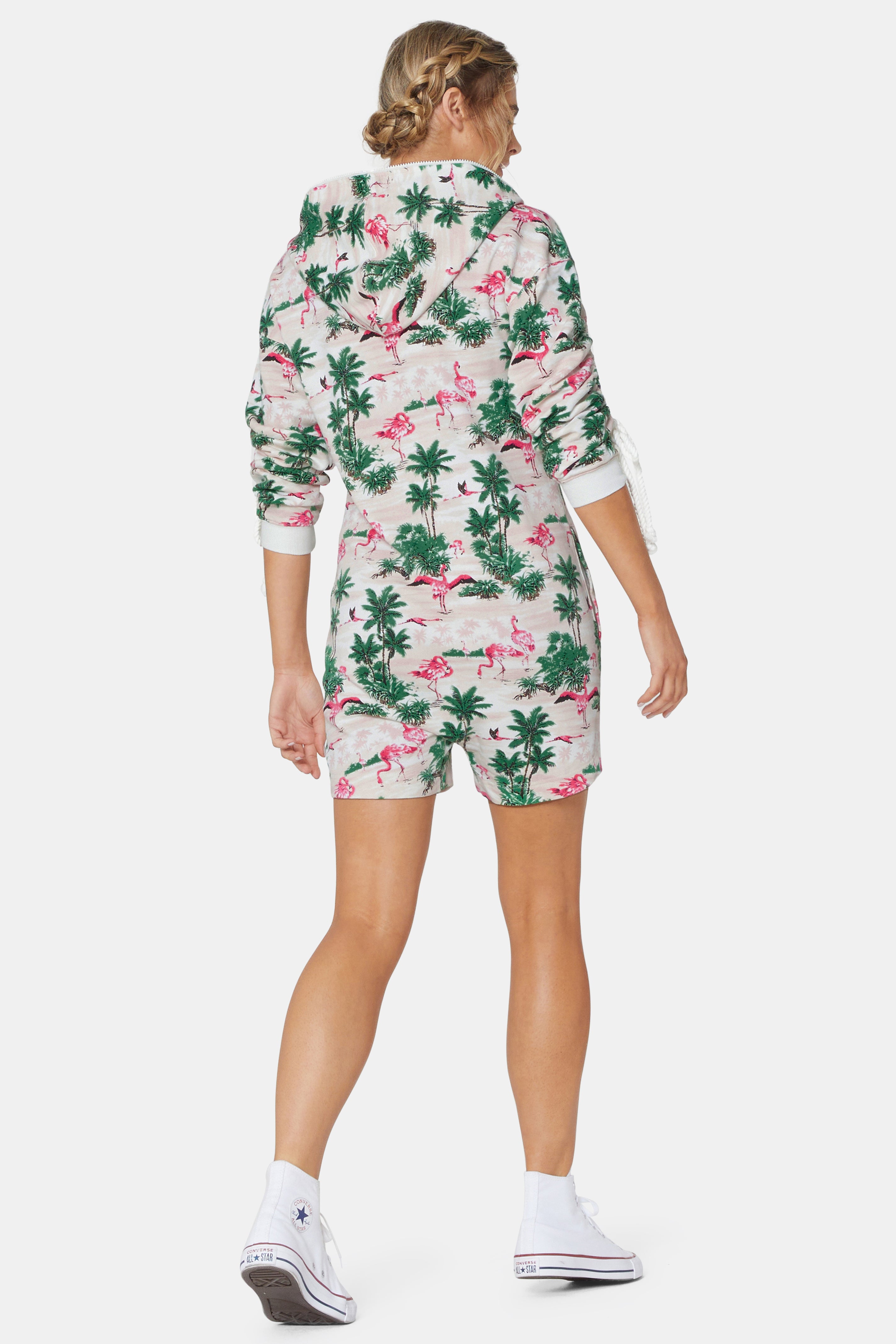 Flamingo Womens Short Jumpsuit Pink