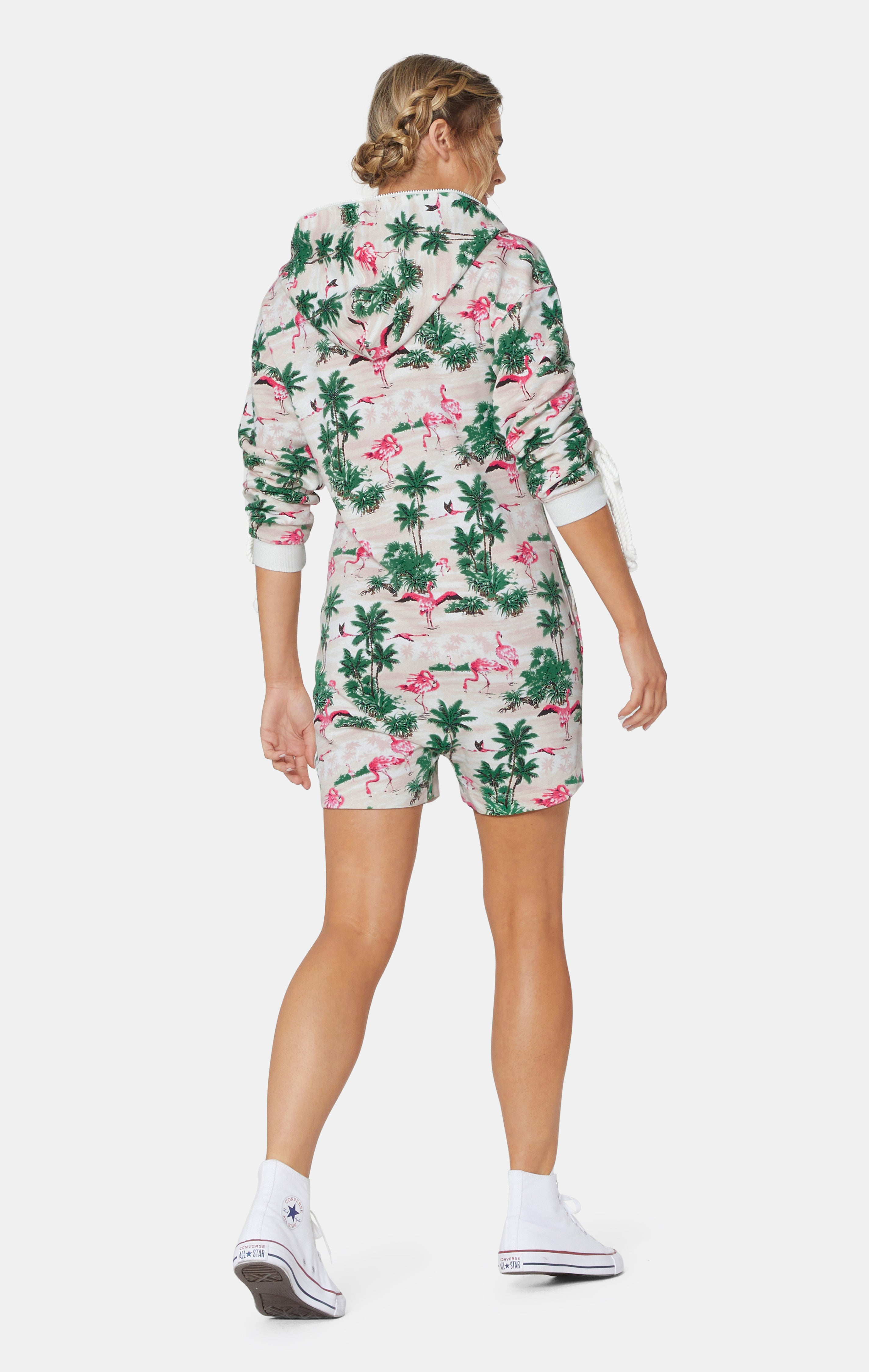 Flamingo Womens Short Jumpsuit Pink