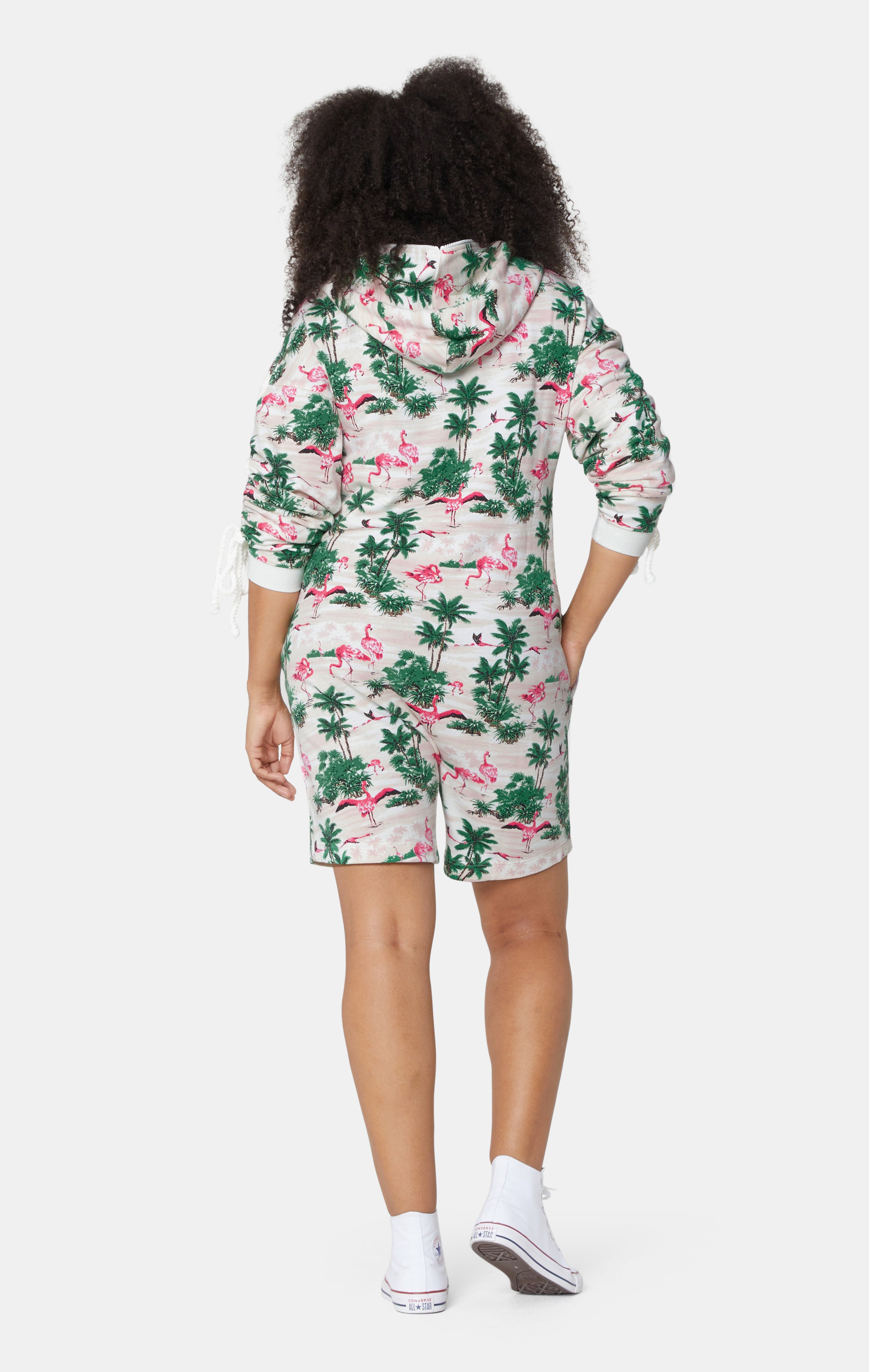 Flamingo Womens Short Jumpsuit Pink