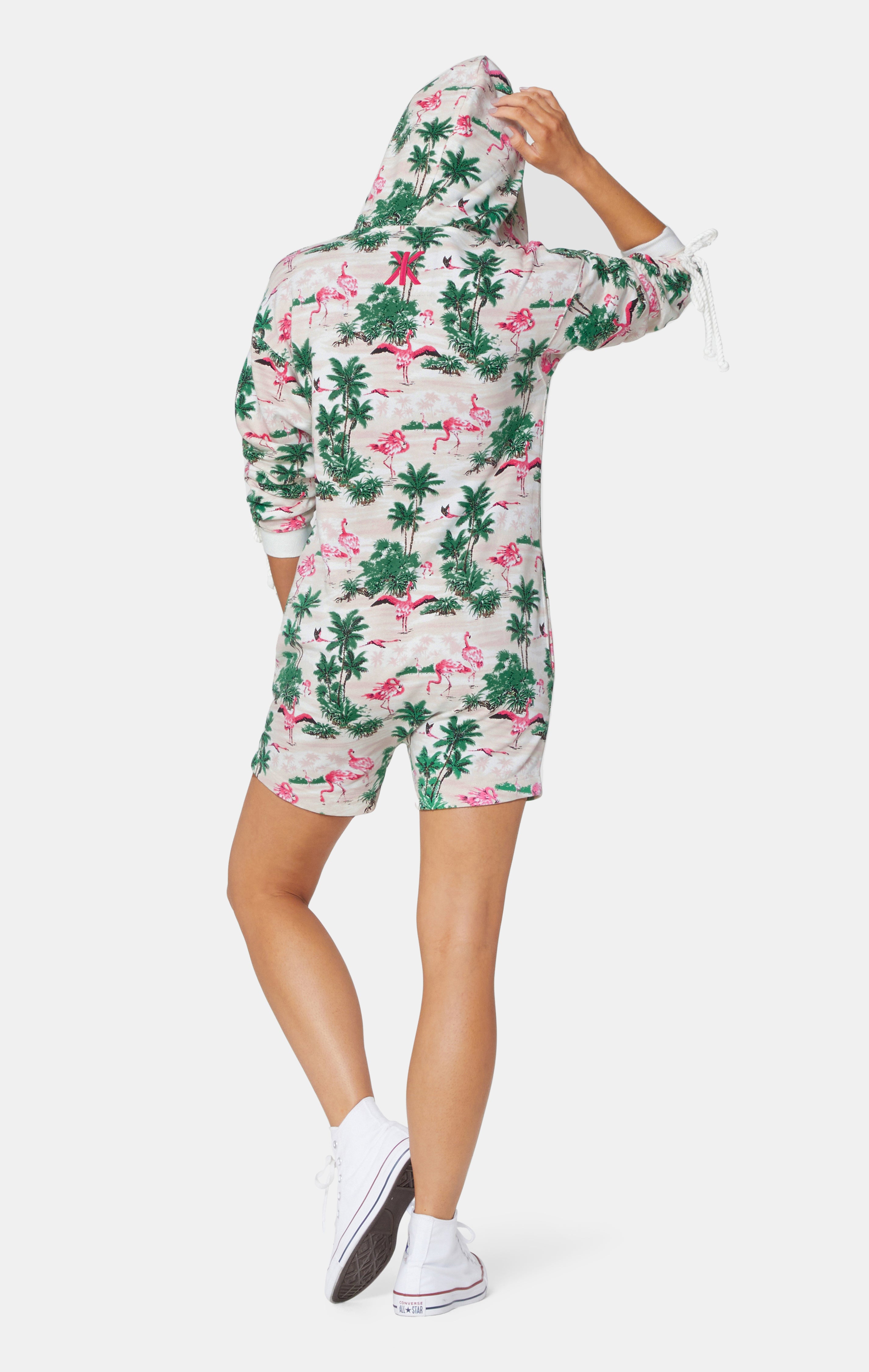Flamingo Womens Short Jumpsuit Pink
