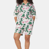 Flamingo Womens Short Jumpsuit Pink