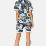 The Vintage Hawaii Short Jumpsuit Blue Mix