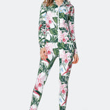 Tropicana Fitted Jumpsuit Off White Print