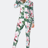 Tropicana Fitted Jumpsuit Off White Print