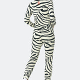 Zebra Fitted Jumpsuit Off-white