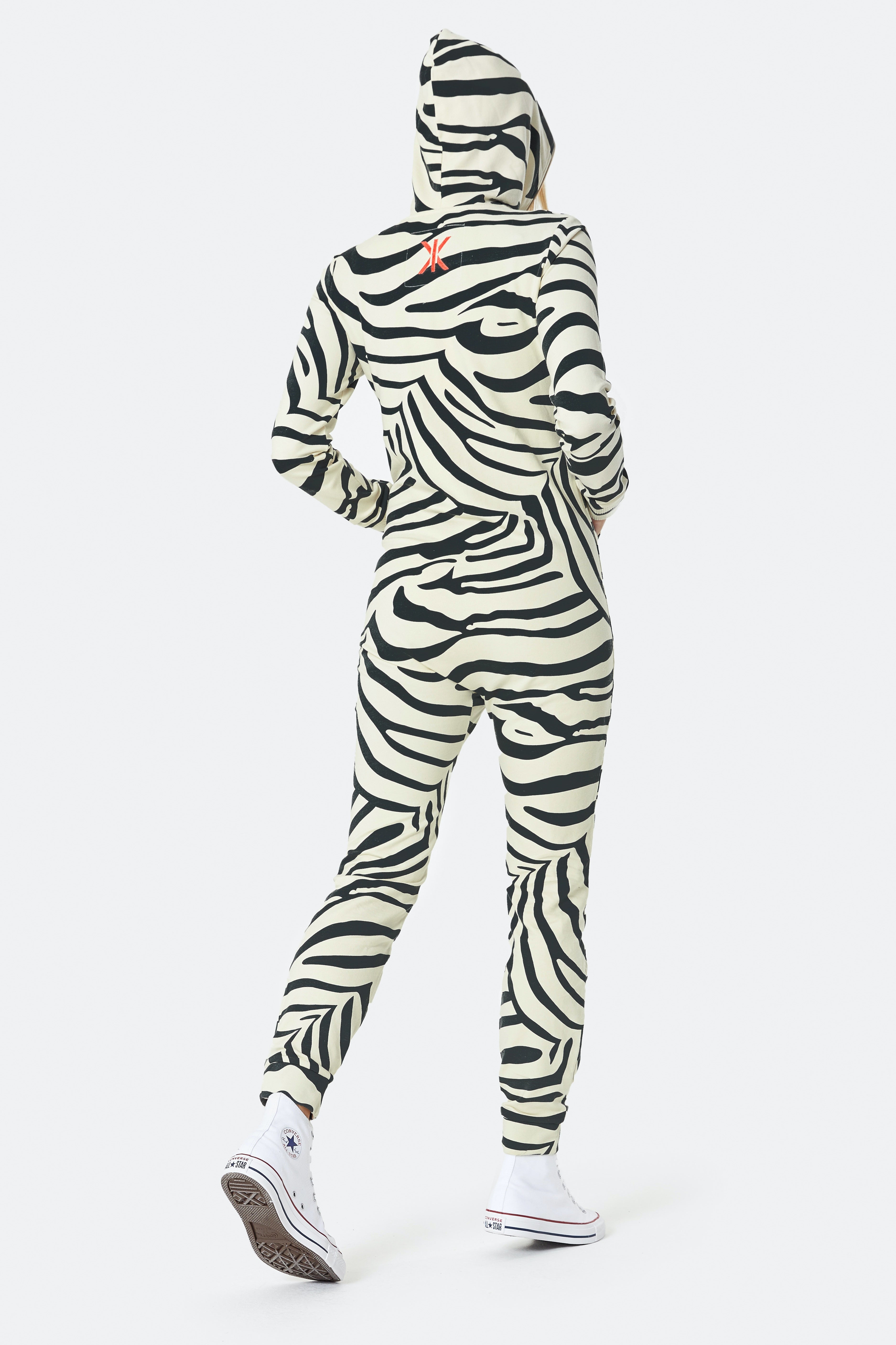 Zebra Fitted Jumpsuit Off-white